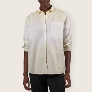 NWOT | ATM | Ombré Poplin Button Down Shirt | Yellow | Large